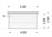 Gartenhaus Donau 4x3 m, 12 m² mit Flachdach – Bild 9