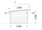 Gartenhaus Donau 4x3 m, 12 m² mit Flachdach – Bild 5