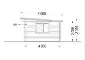 Gartenhaus Donau 5x4 m, 20 m² mit Flachdach – Bild 8