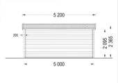 Gartenhaus Donau 5x4 m, 20 m² mit Flachdach – Bild 9