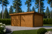 Einzelgarage mit Pultdach (44 mm), 4x6 m, 24 m² – Bild 2
