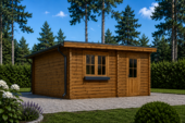 Einzelgarage mit Pultdach (44 mm), 4x6 m, 24 m² – Bild 3