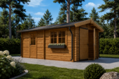 Einzelgarage aus Holz (44 mm), 4x6 m, 24 m²