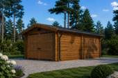 Einzelgarage aus Holz (44 mm), 4x6 m, 24 m² – Bild 3