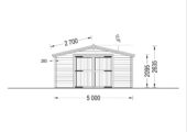 Einzelgarage aus Holz (44mm), 5x6m, 30m² – Bild 9