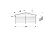Einzelgarage aus Holz (44mm), 5x6m, 30m² – Bild 7