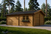 Einzelgarage aus Holz (44mm), 5x6m, 30m² – Bild 4