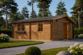 Einzelgarage aus Holz (44mm), 5x6m, 30m² – Bild 5