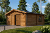 Einzelgarage aus Holz (44mm), 5x6m, 30m²