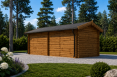 Einzelgarage aus Holz (44 mm), 4x6 m, 24 m² – Bild 4