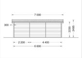 Gartenhaus ELENA (44 oder 66 mm) – 6,6 × 3 m (20 m²) – Bild 6