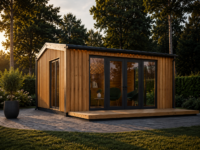 Gartenhaus ERMONES (34mm + Holzverschalung), 5x5m, 25m²