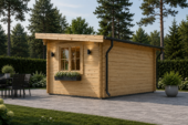 Gartenhaus Donau 4x3 m, 12 m² mit Flachdach – Bild 2