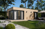 Gartenhaus PREMIUM (34mm + Holzverschalung), 7.5x4m, 30m² Extra Isoliert – Bild 2
