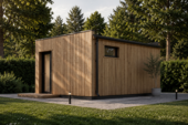 Gartenhaus PREMIUM (34mm + Holzverschalung), 7.5x4m, 30m² Extra Isoliert – Bild 4