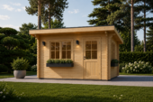 Gartenhaus Donau 4x3 m, 12 m² mit Flachdach – Bild 3