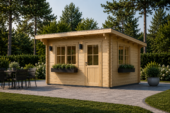 Gartenhaus Donau 4x3 m, 12 m² mit Flachdach – Bild 4