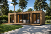 Holzhaus Tobi (34mm + Holzverschalung), 10.5x4.5m, 47m² – Bild 2