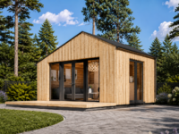 Gartenhaus ANTONIA (34mm + Holzverschalung ), 5x5m, 25m²