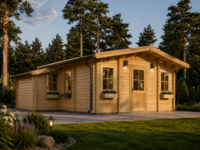 Blockbohlenhaus Daniela 43m²