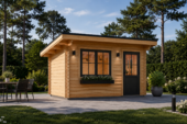 Gartenhaus Donau 4x3 m, 12 m² mit Flachdach