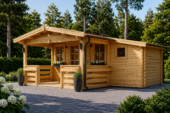 Gartenhaus IRIS (44 oder 66 mm) · 26 m²