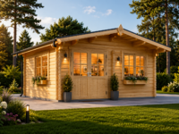 Premium Gartenhaus LINZ 4X3 m, 12 m²