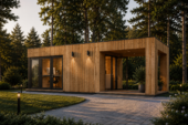 Gartenhaus PREMIUM mit Terrasse 5x3 m, 15 m² + 9 m²