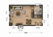Gartenhaus PREMIUM (34mm + Holzverschalung), 7.5x4m, 30m² Extra Isoliert – Bild 5