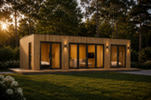 Holzhaus Tobi (34mm + Holzverschalung), 10.5x4.5m, 47m²