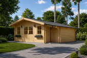 Premium Gartenhaus  CLAUDIA (44-66mm) 28m², 7x4m – Bild 2