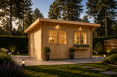Gartenhaus LINZ 4X3 m , 12m² mit Pultdach