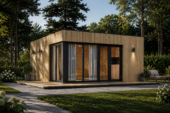 Premium Gartenhaus TOBI, 6×5 m – 30 m² Extra Isoliert