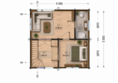 Blockbohlenhaus BASEL 6x6 m, 36 m² – Bild 6