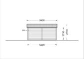 Blockbohlenhaus HANNES (66 mm) · 42 m² + 10 m² überdachte Terrasse · Pultdach – Bild 9