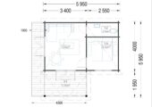 Gartenhaus HELENE 6x4m, 24m² mit 12.5m² Terrasse – Bild 5