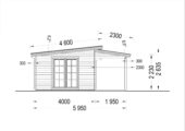 Gartenhaus HELENE 6x4m, 24m² mit 12.5m² Terrasse – Bild 7