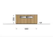 Holzgarage mit Flachdach Plus (34mm + Holzverschalung), 6x6m, 36m² – Bild 9