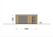 Holzgarage mit Flachdach Plus (34mm + Holzverschalung), 6x6m, 36m² – Bild 10