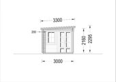 Gartenhaus mit Terrasse KATI (44 mm), 5x3 m, 7.5 m² + 7.5 m² – Bild 8