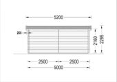 Gartenhaus mit Terrasse KATI (44 mm), 5x3 m, 7.5 m² + 7.5 m² – Bild 9