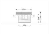 Premium Gartenhaus LINZ 4X3 m, 12 m² – Bild 7