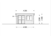 Gartenhaus LINZ 4X3 m , 12m² mit Pultdach – Bild 7