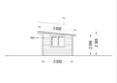 Gartenhaus LINZ 4X3 m , 12m² mit Pultdach – Bild 8