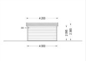 Gartenhaus LINZ 4X3 m , 12m² mit Pultdach – Bild 9