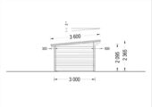 Gartenhaus LINZ 4X3 m , 12m² mit Pultdach – Bild 5