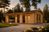 Blockbohlenhaus MILAN (44 mm) 37 m² – Bild 3