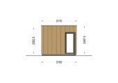 Gartenhaus PREMIUM mit Terrasse 5x3 m, 15 m² + 9 m² Isoliert Extra Isoliert – Bild 10
