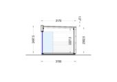Gartenhaus PREMIUM mit Terrasse 5x3 m, 15 m² + 9 m² Isoliert Extra Isoliert – Bild 8