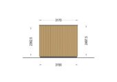 Premium Gartenhaus Tobi (34mm + Holzverschalung), 6x3m, 18m² – Bild 8